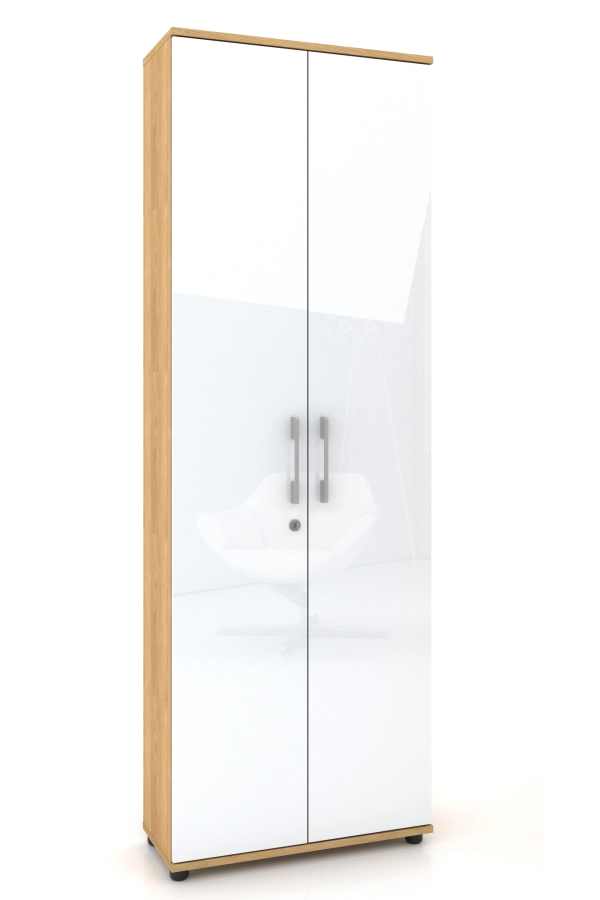 Szafa biurowa G 80 2d HIKORA Naturalna 80 cm zamykana na klucz